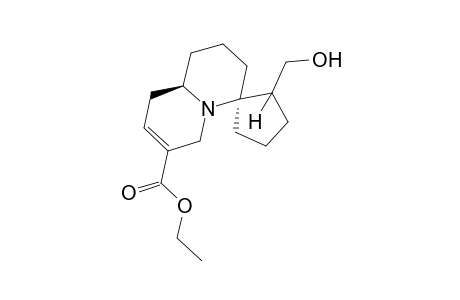 7'-(Ethoxycarbonyl)-2-[hydroxymethyl]-1',2',3',6',9',9a'-hexahydrospiro[cyclopentane-1,4'-quinolizine