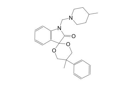 5'-methyl-1-((4-methylpiperidin-1-yl)methyl)-5'-phenylspiro[indoline-3,2'-[1,3]dioxan]-2-one