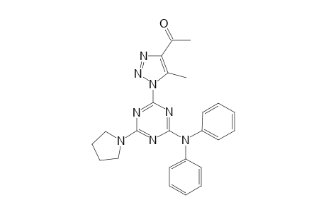 1-[1-[4-(diphenylamino)-6-pyrrolidin-1-yl-1,3,5-triazin-2-yl]-5-methyl-1,2,3-triazol-4-yl]ethanone