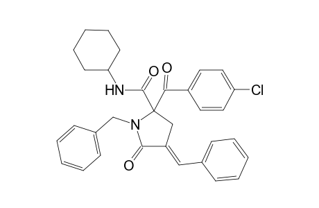 (E)-1-Benzyl-4-benzylidene-2-(4-chlorobenzoyl)-N-cyclohexyl-5-oxopyrrolidine-2-carboxamide