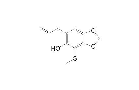 5-Hydroxy-4-(methylthio)-6-(2'-propenyl)-1,3-benzodioxole