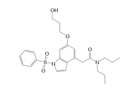 2-[1-(benzenesulfonyl)-6-(3-hydroxypropoxy)-4-indolyl]-N,N-dipropylacetamide