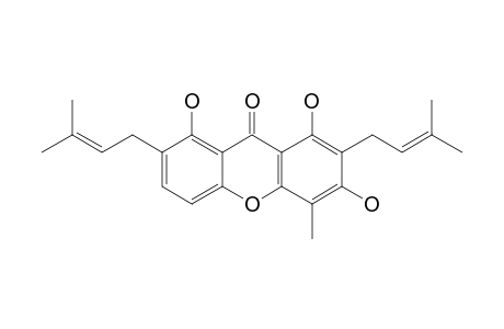 2,7-DI-(3-METHYLBUT-2-ENYL)-1,3,8-TRIHYDROXY-4-METHYL-XANTHONE