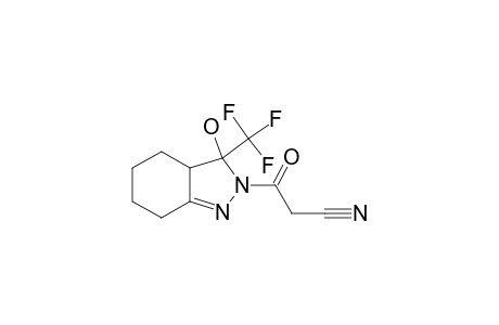 RAC-1-CYANOACETYL-3,3A,4,5,6,7-HEXAHYDRO-3-TRIFLUOROMETHYL-3-HYDROXY-[2,1]-BENZOPYRAZOLE