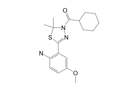 3-CYCLOHEXYLCARBONYL-5-(2-AMINO-5-METHOXYPHENYL)-2,2-DIMETHYL-2,3-DIHYDRO-1,3,4-THIADIAZOLE