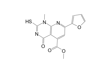pyrido[2,3-d]pyrimidine-5-carboxylic acid, 7-(2-furanyl)-1,4-dihydro-2-mercapto-1-methyl-4-oxo-, methyl ester