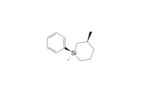 Silacyclohexane, 1,3-dimethyl-1-phenyl-, cis-