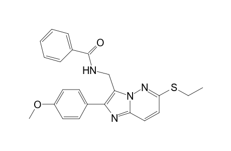 N-[[6-(ethylthio)-2-(4-methoxyphenyl)-3-imidazo[1,2-b]pyridazinyl]methyl]benzamide