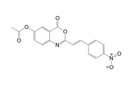 2-[(E)-2-(4-nitrophenyl)ethenyl]-4-oxo-4H-3,1-benzoxazin-6-yl acetate