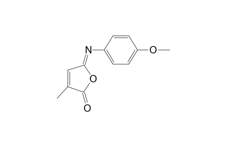 5-[(p-methoxyphenyl)imino]-3-methyl-2(5H)-furanone