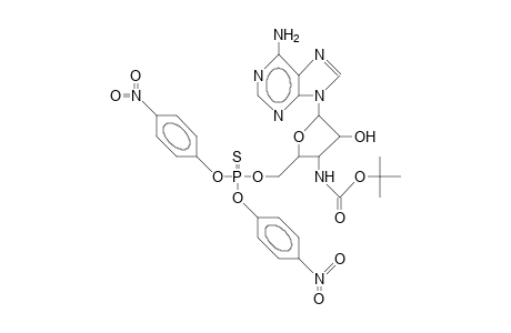 3'-(N-Boc-amino)-3'-deoxy-adenosine-5'-thiono-phosphoric acid, bis(4-nitro-phenyl ester)