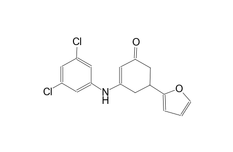 2-cyclohexen-1-one, 3-[(3,5-dichlorophenyl)amino]-5-(2-furanyl)-