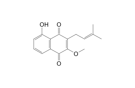 5-Hydroxy-2-methoxy-3-(3-methylbut-2-enyl)naphthalene-1,4-dione
