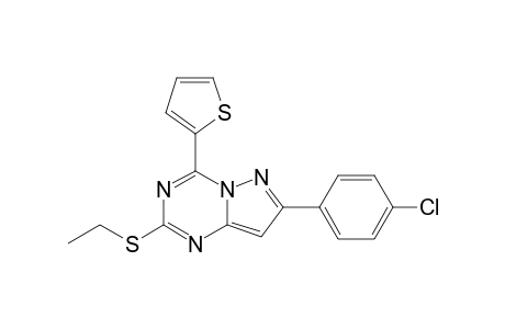 7-(4-Chlorophenyl)-2-ethylthio-4-(2'-thienyl)pyrazolo[1,5-a][1,3,5] triazine