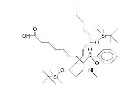 (5Z,13E,8R,9S,11R,12S,15S)-11,15-Bis-(tert.-butyldimethylsiloxy)-9-(methylamino)-8-(phenylsulfonyl)-5,13-prostadienoic-A