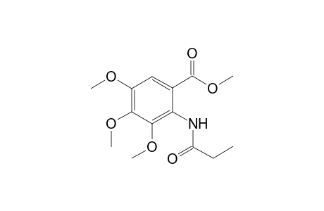 Benzoic acid, 3,4,5-trimethoxy-2-propionylamino-, methyl ester