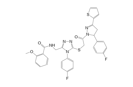 benzamide, N-[[4-(4-fluorophenyl)-5-[[2-[5-(4-fluorophenyl)-4,5-dihydro-3-(2-thienyl)-1H-pyrazol-1-yl]-2-oxoethyl]thio]-4H-1,2,4-triazol-3-yl]methyl]-2-methoxy-