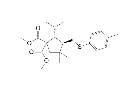 (2R,3R)-dimethyl 2-isopropyl-4,4-dimethyl-3-(p-tolylthiomethyl)cyclopentane-1,1-dicarboxylate