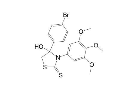 (+-)-4-Hydroxy-3-(3,4,5-trimethoxyphenyl)-4-(4-bromophenyl)thiazolidine-2-thione