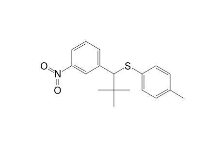 Benzene, 1-[2,2-dimethyl-1-[(4-methylphenyl)thio]propyl]-3-nitro-