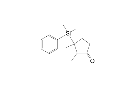 2,3-Dimethyl-3-dimethyl(phenyl)silylcyclopentanone