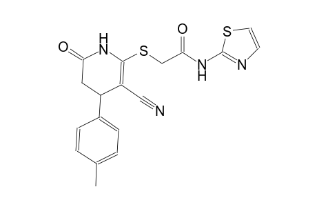 acetamide, 2-[[3-cyano-1,4,5,6-tetrahydro-4-(4-methylphenyl)-6-oxo-2-pyridinyl]thio]-N-(2-thiazolyl)-