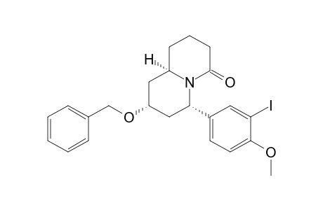4H-Quinolizin-4-one, octahydro-6-(3-iodo-4-methoxyphenyl)-8-(phenylmethoxy)-, (6.alpha.,8.alpha.,9a.alpha.)-(.+-.)-