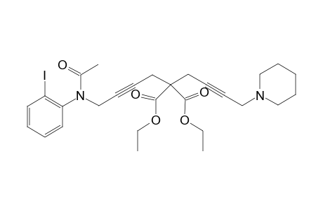 N-[9'-(1"-Piperidinyl)-5'-bis(ethoxycarbonyl)nona-2',7'-diynyl)-2-iodoacetanilide