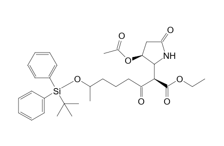 (2R,3S)-2-(3-Acetoxy-5-oxopyrrolidin-2-yl)-7-tert-butyldiphenylsilyloxy-3-oxooctanoic acid ethyl ester