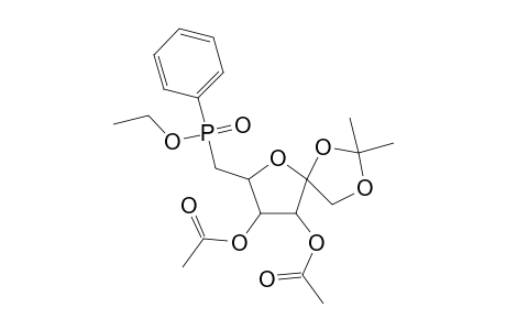 3,4-O-Acetyl-6-Deoxy-6-[(ethoxy)phenylphosphinoyl]-1,2-O-isopropylidene-.beta.,D-fructofuranose