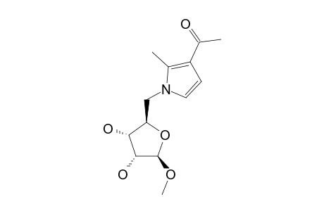 METHYL-5-C-(3-ACETYL-2-METHYL-PYRROL-1-YL)-5-DEOXY-BETA-D-RIBOFURANOSIDE