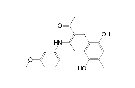 (Z)-3-[(2,5-Dihydroxy-4-methyl-phenyl)-methyl]-4-[N-(3-methoxy-phenyl)-amino]-pent-3-en-2-one