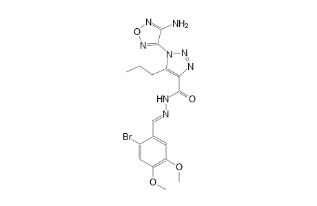 1-(4-amino-1,2,5-oxadiazol-3-yl)-N'-[(E)-(2-bromo-4,5-dimethoxyphenyl)methylidene]-5-propyl-1H-1,2,3-triazole-4-carbohydrazide