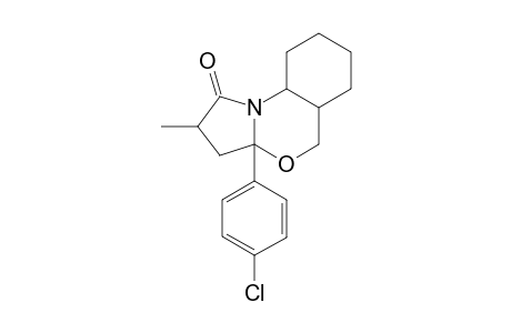 TRANS-FUSED-2-METHYL-3A-(4-CHLOROPHENYL)-1,2,3,3A,5A,6,7,8,9,9A-DECAHYDRO-5H-PYRROLO-[1,2-A]-[3,1]-BENZOXAZIN-1-ONE