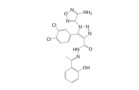 1-(4-amino-1,2,5-oxadiazol-3-yl)-5-(3,4-dichlorophenyl)-N'-[(E)-1-(2-hydroxyphenyl)ethylidene]-1H-1,2,3-triazole-4-carbohydrazide