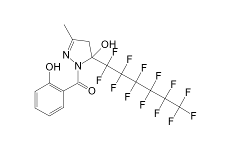 2-Pyrazolin-5-ol, 5-tridecafluorohexyl-1-(2-hydroxybenzoyl)-3-methyl-