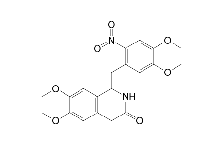 1-(3',4'-Dimethoxy-6'-nitrobenzyl)-6,7-dimethoxy-1,2,3,4-tetrahydro-isoquinolin-3-one