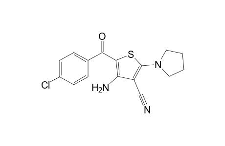 4-Amino-5-(4-chlorobenzoyl)-2-(1-pyrrolidinyl)-3-thiophenecarbonitrile