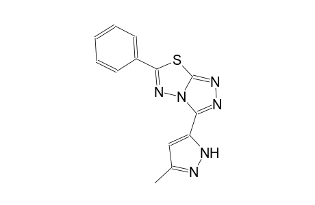 3-(3-methyl-1H-pyrazol-5-yl)-6-phenyl[1,2,4]triazolo[3,4-b][1,3,4]thiadiazole