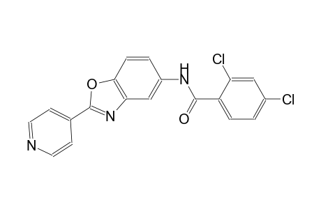 2,4-dichloro-N-[2-(4-pyridinyl)-1,3-benzoxazol-5-yl]benzamide