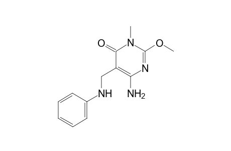 6-Amino-2-methoxy-3-methyl-5-[(phenylamino)methyl]pyrimidin-4(3H)-one