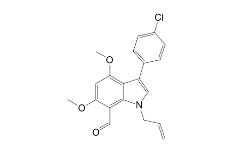 3-(4-Chlorophenyl)-4,6-dimethoxy-1-(prop-2'-enyl)indole-7-carbaldehyde