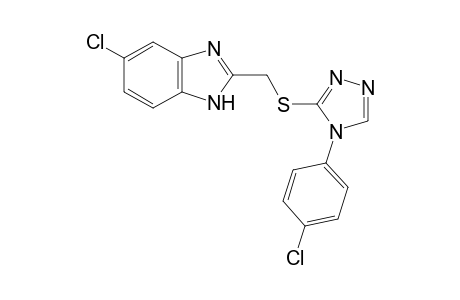 5-chloro-2-{{[4-(p-chlorophenyl)-4H-1,2,4-triazol-3-yl]thio}methyl}benzimidazole