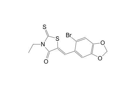 (5Z)-5-[(6-bromo-1,3-benzodioxol-5-yl)methylene]-3-ethyl-2-thioxo-1,3-thiazolidin-4-one