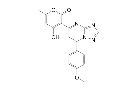 5-(4-Hydroxy-6-methylpyran-2-on-3-yl)-7-(4-methoxy-phenyl)-6,7-dihydro-1,2,4-triazolo[1,5-a]pyrimidine