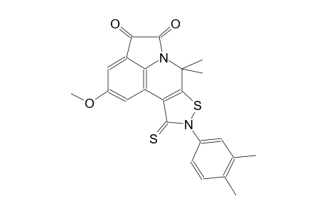 9-(3,4-dimethylphenyl)-2-methoxy-7,7-dimethyl-10-thioxo-9,10-dihydro-7H-isothiazolo[5,4-c]pyrrolo[3,2,1-ij]quinoline-4,5-dione