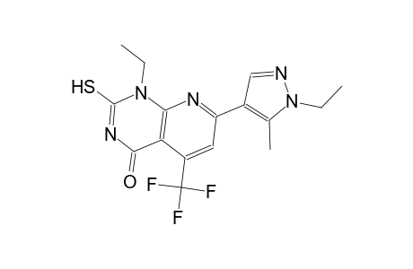 pyrido[2,3-d]pyrimidin-4(1H)-one, 1-ethyl-7-(1-ethyl-5-methyl-1H-pyrazol-4-yl)-2-mercapto-5-(trifluoromethyl)-