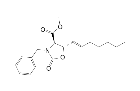(4R,5S)-3-benzyl-5-[(E)-hept-1-enyl]-2-keto-oxazolidine-4-carboxylic acid methyl ester