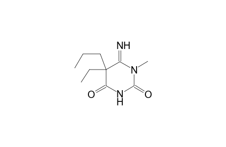 5-Ethyl-6-imino-1-methyl-5-propyl-1,3-diazinane-2,4-dione