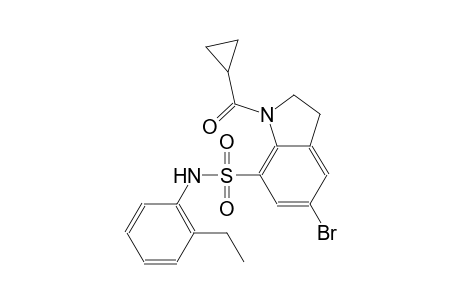 1H-indole-7-sulfonamide, 5-bromo-1-(cyclopropylcarbonyl)-N-(2-ethylphenyl)-2,3-dihydro-